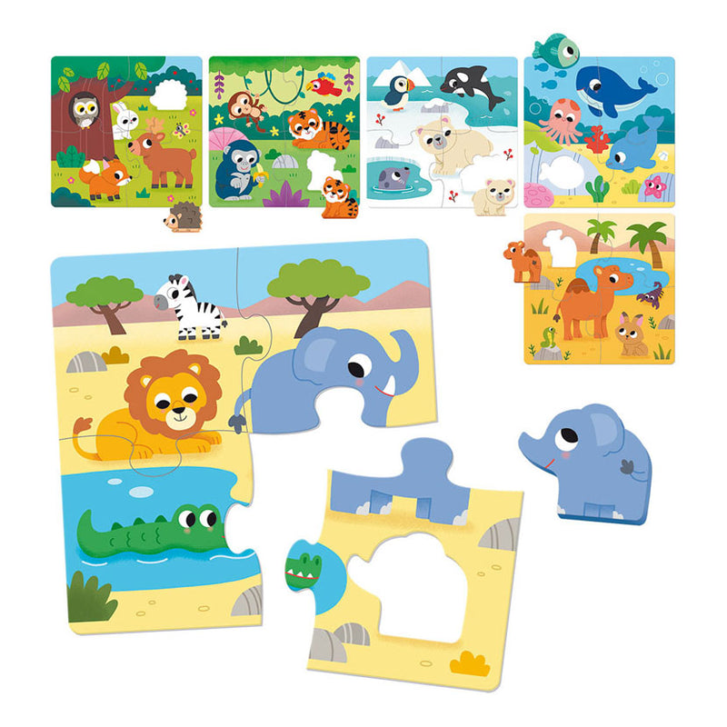 Load image into Gallery viewer, Jumbo goula puzzel 6 habitat - 5st.