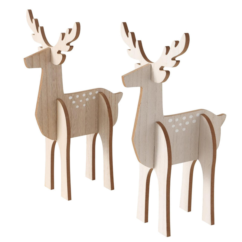Afbeelding laden in galerijviewer, Boltze home hertfiguur rugen mdf h40,2cm