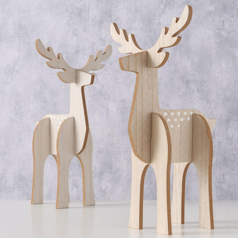 Afbeelding laden in galerijviewer, Boltze home hertfiguur rugen mdf h40,2cm