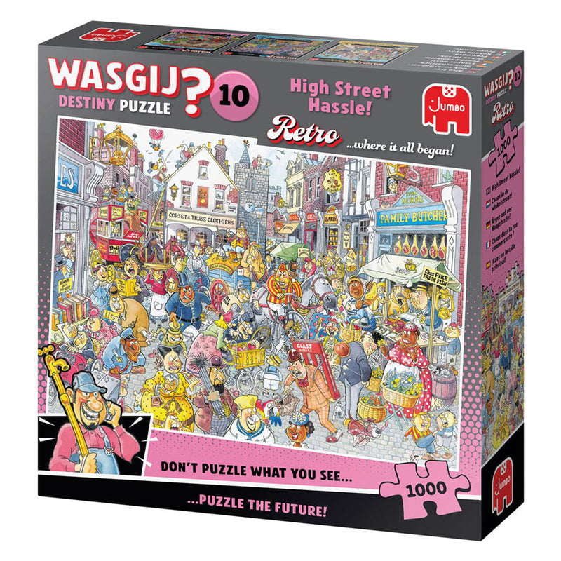 Afbeelding laden in galerijviewer, Jumbo wasgij retro destiny 10 - chaos in de winkelstraat! - 1000 stukjes puzzel - legpuzzel voor volwassenen