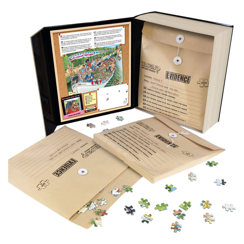 Load image into Gallery viewer, Wasgij pieces of evidence - the last voyage – unieke 3-in-1 puzzel met mysterie