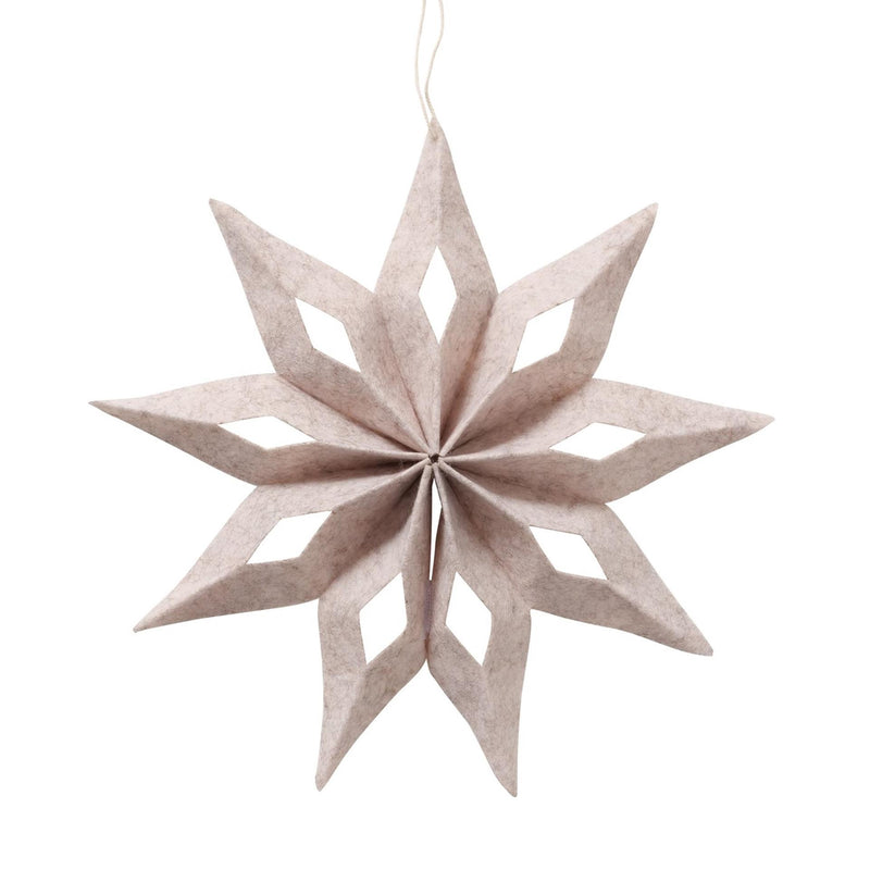 Afbeelding laden in galerijviewer, Boltze home kerstster kassio dia.30cm vilt creme beige
