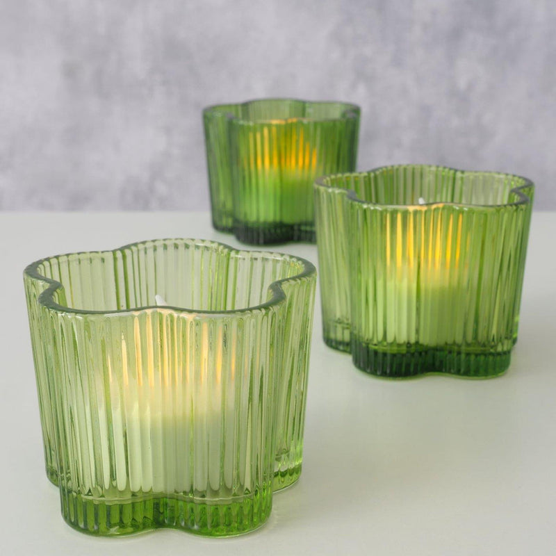 Load image into Gallery viewer, Boltze home waxinelichthouder fiona groen gelakt glas ã˜7,8xh6cm