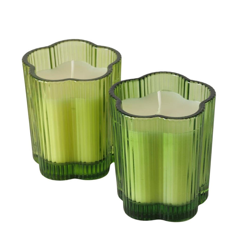 Load image into Gallery viewer, Boltze home kaarsenpot glas in bloemvorm fiona h 8,5cm- d 7,4cm