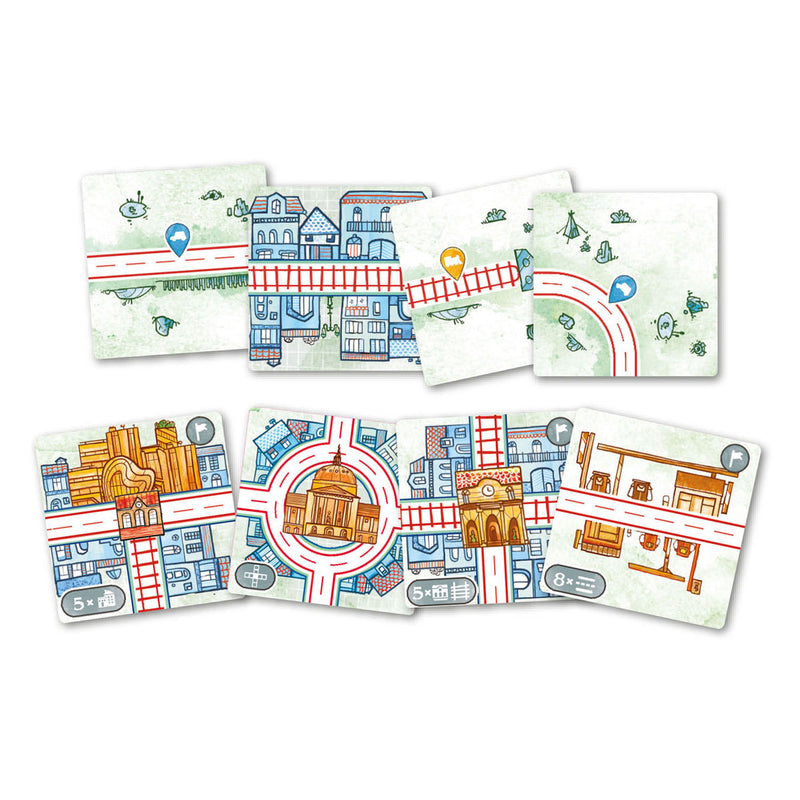 Afbeelding laden in galerijviewer, White goblin games railroad tiles - bordspel