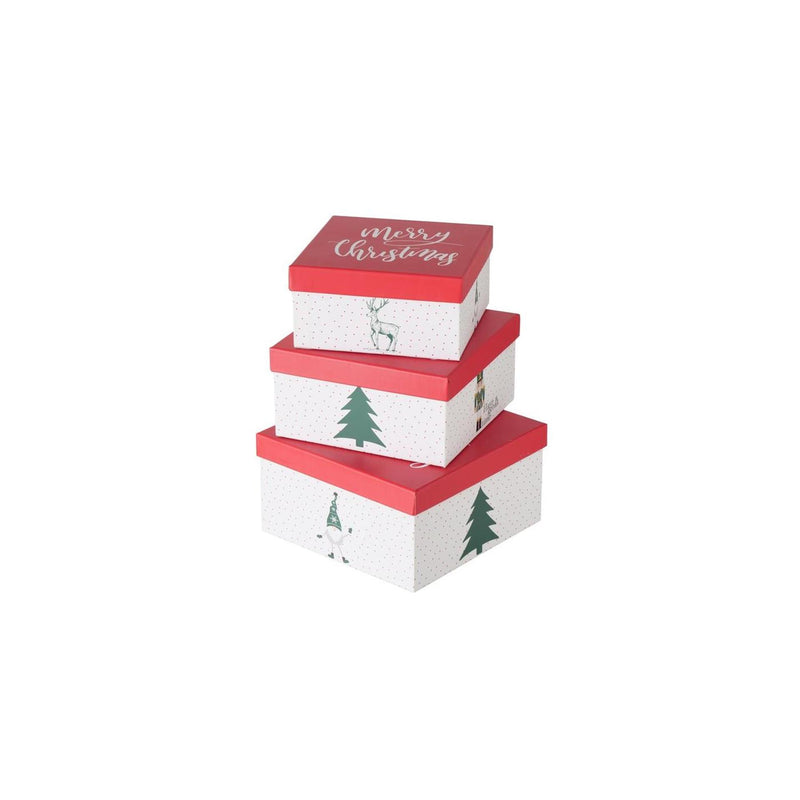 Load image into Gallery viewer, Boltze home geschenkdozenset chrissy 3-delig vierkant