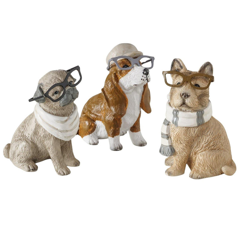 Load image into Gallery viewer, Boltze home figuur hond archy 5x3,7x6,5cm 3 assorti