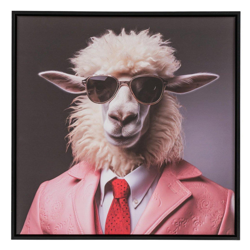 Afbeelding laden in galerijviewer, Boltze home canvas schaap 50x50x3,5cm