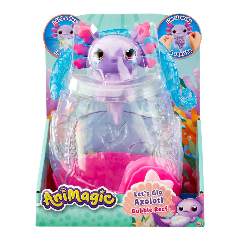 Load image into Gallery viewer, Goliath animagic let's glo axolotl aquarium - speelfiguur - lichtgevende axolotl - met eigen aquarium