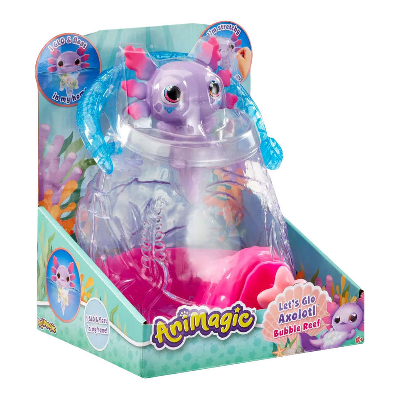 Load image into Gallery viewer, Goliath animagic let's glo axolotl aquarium - speelfiguur - lichtgevende axolotl - met eigen aquarium