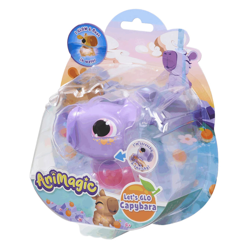 Load image into Gallery viewer, Goliath animagic let's glo capybara purple - speelfiguur - lichtgevende capybara