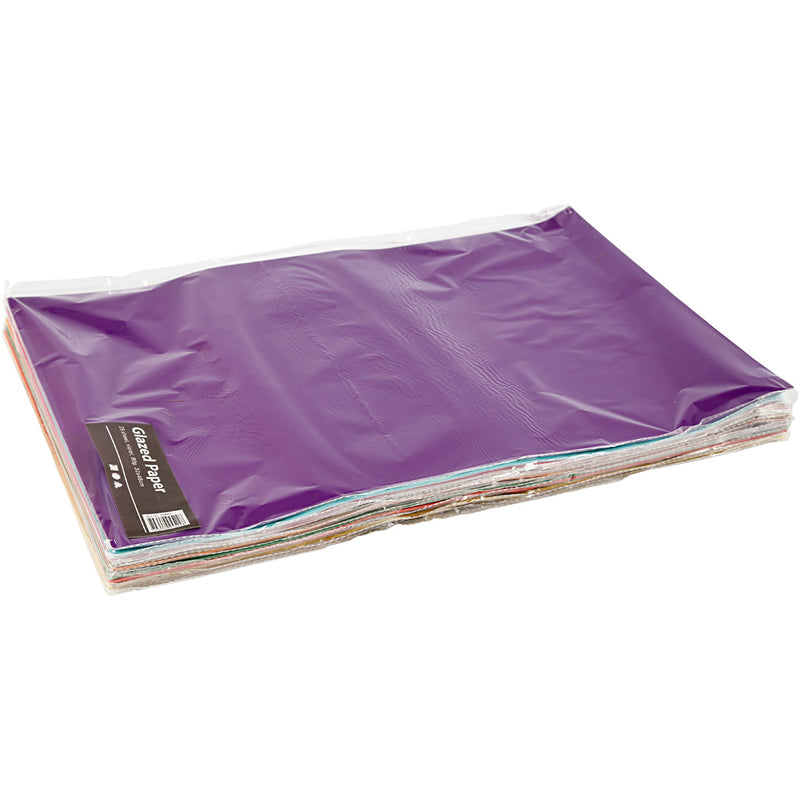 Afbeelding laden in galerijviewer, Https: www.cchobby.nl glanspapier-vel-32x48-cm-80-gr-diverse-kleuren-11x25-vel-1-doos