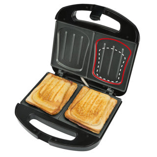 Load image into Gallery viewer, Bourgini sandwich maker xxl black