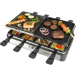 Afbeelding laden in galerijviewer, Bourgini gourmette raclette stone grill 8p
