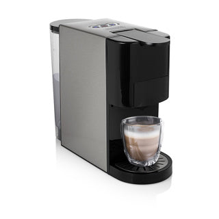 Load image into Gallery viewer, Princess 249451 multi capsule coffee machine 5-in-1 capsule machine (zilver, dolce gusto | e.s.e. | nespresso | lavazza a modo mio | gemalen koffie)