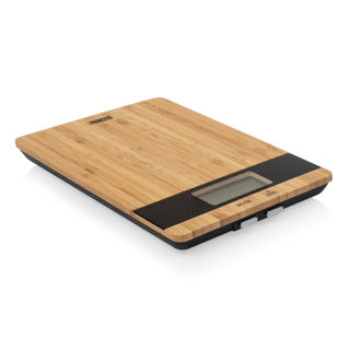 Load image into Gallery viewer, Princess 492944 keukenweegschaal – digitaal - stijlvol bamboe – 1g tot 5kg - tarra functie