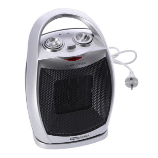 Load image into Gallery viewer, Overige merken termozeta oscillerende keramische ventilatorkachel 1500w zilver zwart