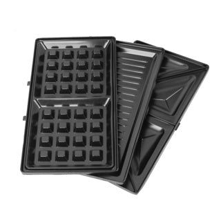 Load image into Gallery viewer, Daily home tosti wafelijzer set zwart