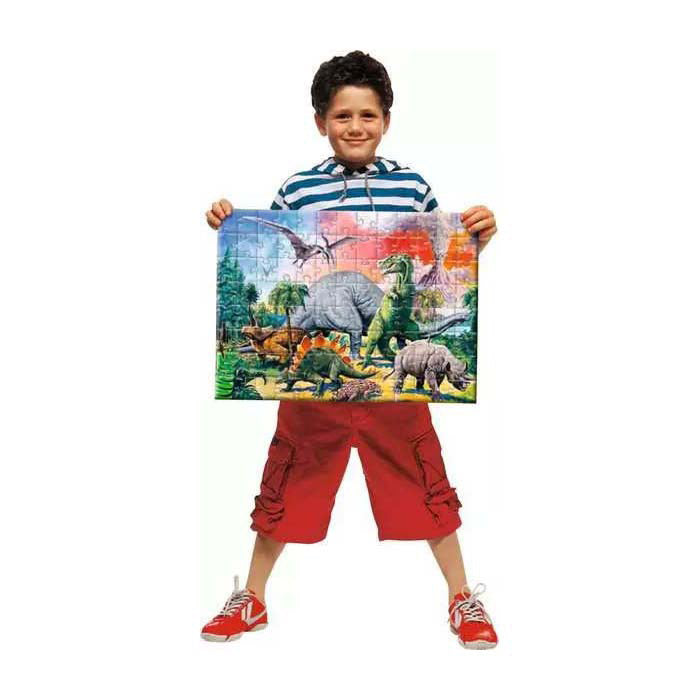 Load image into Gallery viewer, Ravensburger tussen de dinosauriërs – xxl puzzel 100 stukjes