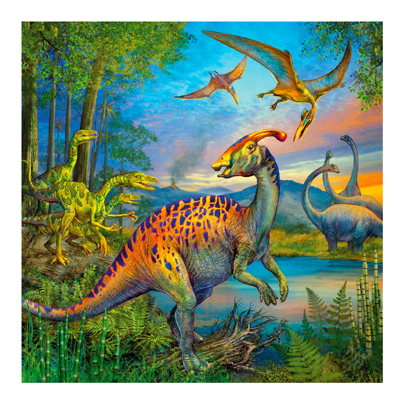 Load image into Gallery viewer, Ravensburger puzzel dinosauriërs 3x49 stuks