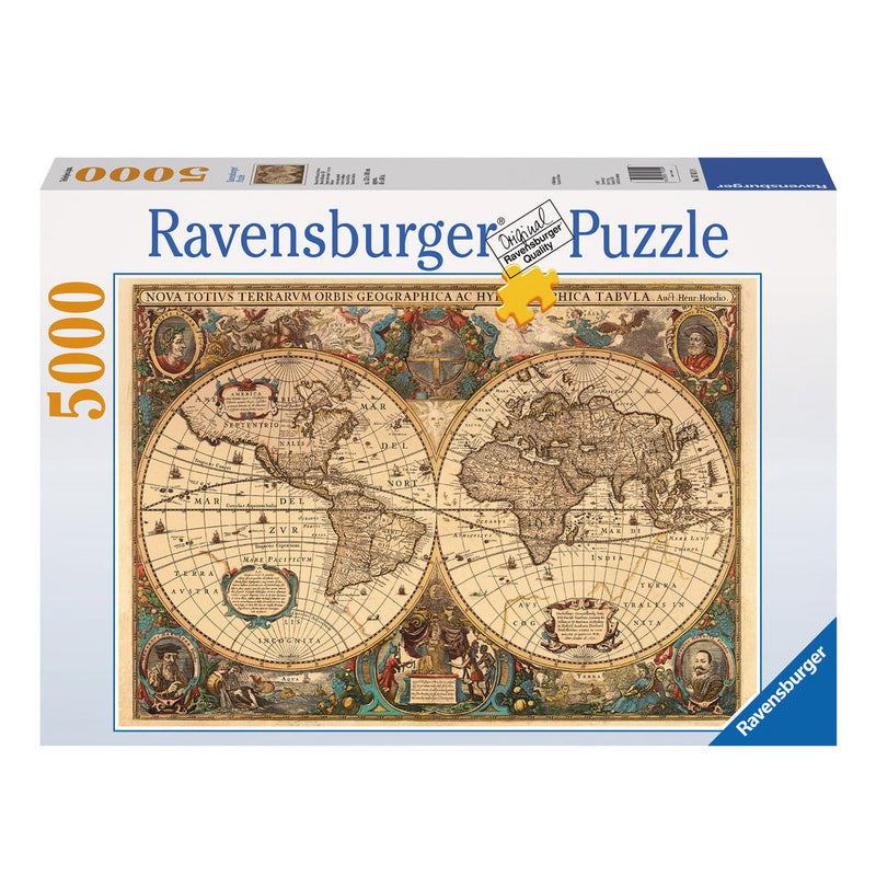 Load image into Gallery viewer, Ravensburger Antieke wereldkaart, 5000st.