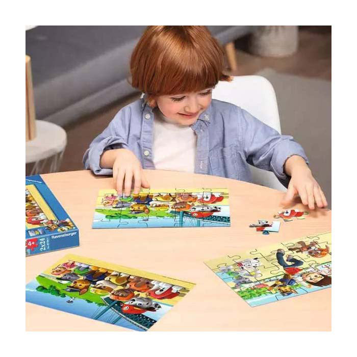 Load image into Gallery viewer, Ravensburger puzzel 2x24st dappere hond