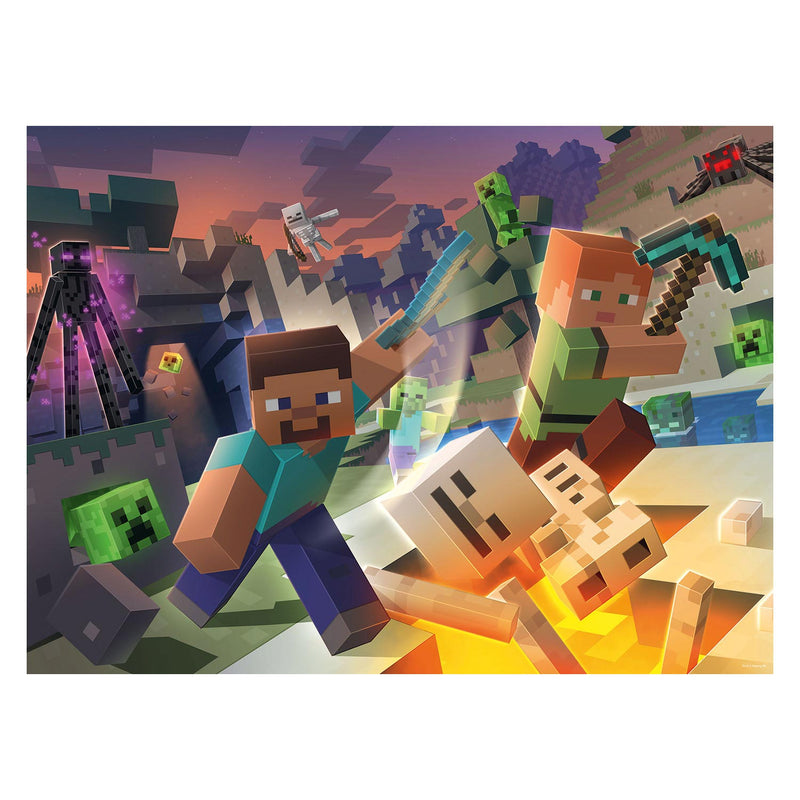 Load image into Gallery viewer, Ravensburger puzzel monster minecraft - legpuzzel - 100 xxl stukjes