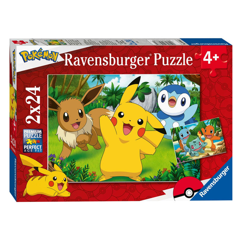 Load image into Gallery viewer, Ravensburger puzzel - pikachu en zijn vrienden, 2x24st.