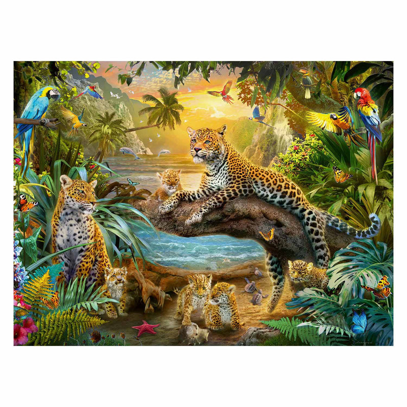 Load image into Gallery viewer, Ravensburger Puzzel Luipaarden in de Jungle, 1500st.