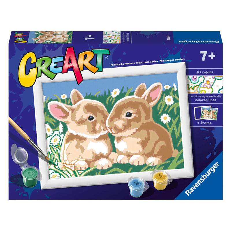 Load image into Gallery viewer, Ravensburger creart schilderen op nummer - pluizige konijntjes