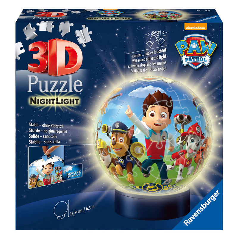 Load image into Gallery viewer, Ravensburger 3d puzzel paw patrol nachtlamp, 72st.