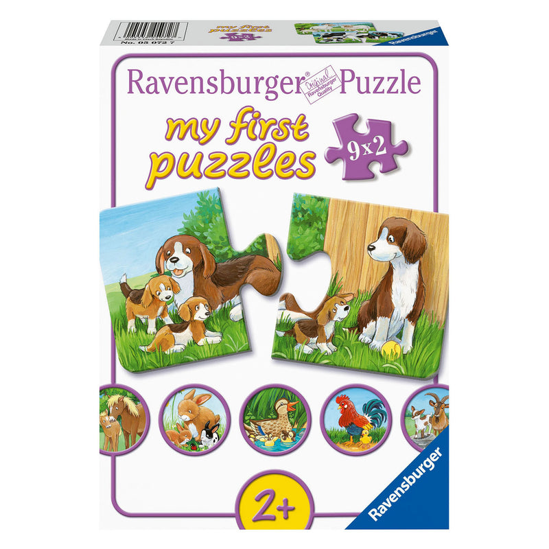 Load image into Gallery viewer, Ravensburger dierenfamilies op de boerderij, 9x2st.
