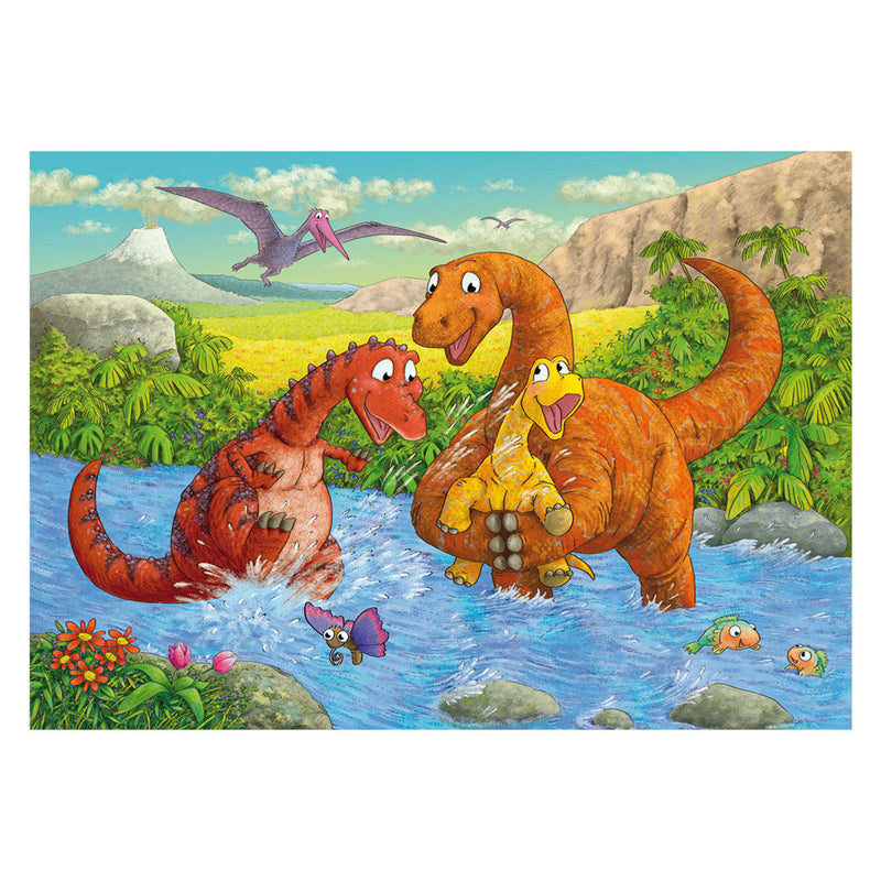 Load image into Gallery viewer, Ravensburger legpuzzel spelende dino's, 2x24st.