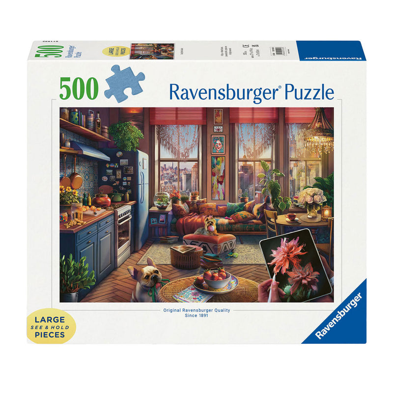 Load image into Gallery viewer, Ravensburger legpuzzel gezellige boho studio, 500st.