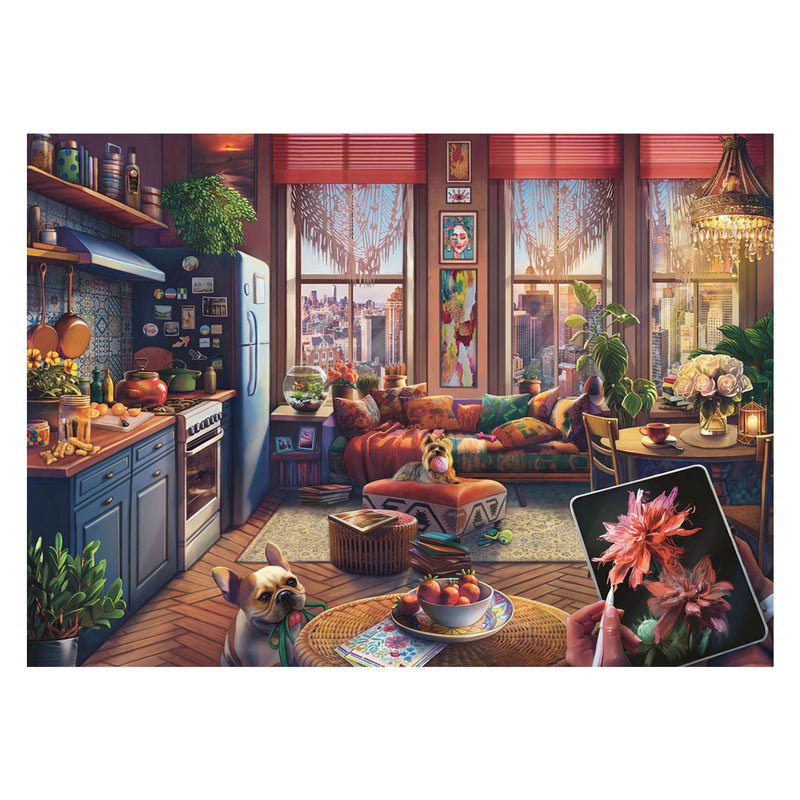 Load image into Gallery viewer, Ravensburger puzzel cozy boho studio - legpuzzel - 500 large format stukjes