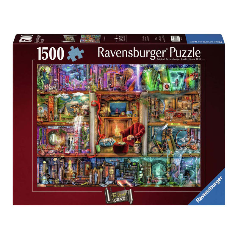 Load image into Gallery viewer, Ravensburger legpuzzel de grote bibliotheek, 1500st.