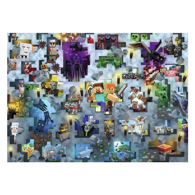 Load image into Gallery viewer, Ravensburger puzzel minecraft - 1000 stukjes legpuzzel.