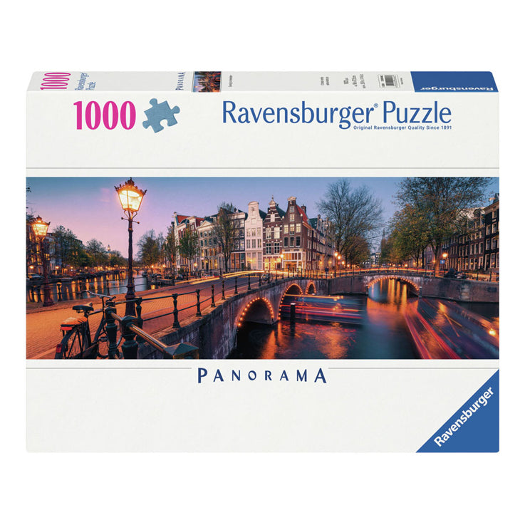 Load image into Gallery viewer, Ravensburger legpuzzel avond in amsterdam, 1000st.