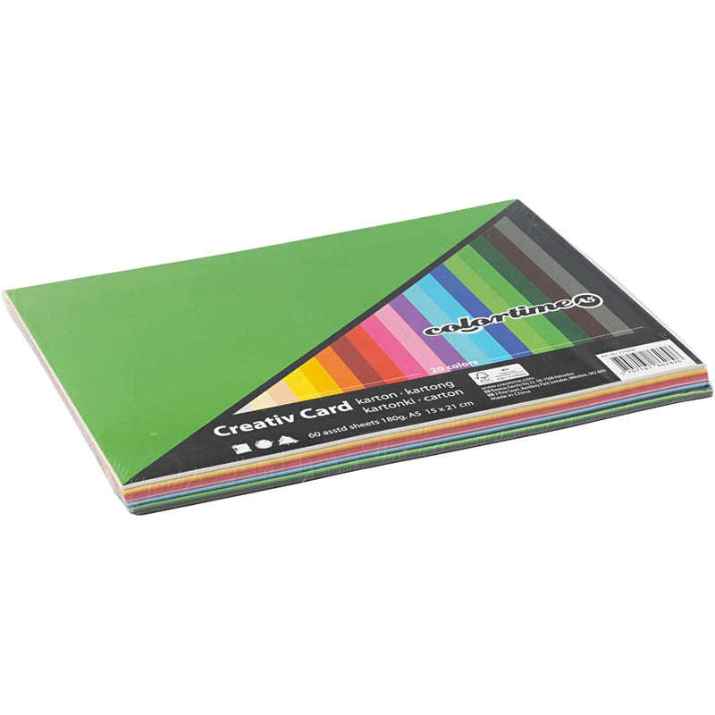 Afbeelding laden in galerijviewer, Https: www.cchobby.nl gekleurd-karton-a5-vel-148x210-mm-180-gr-diverse-kleuren-60-div-vellen-1-doos