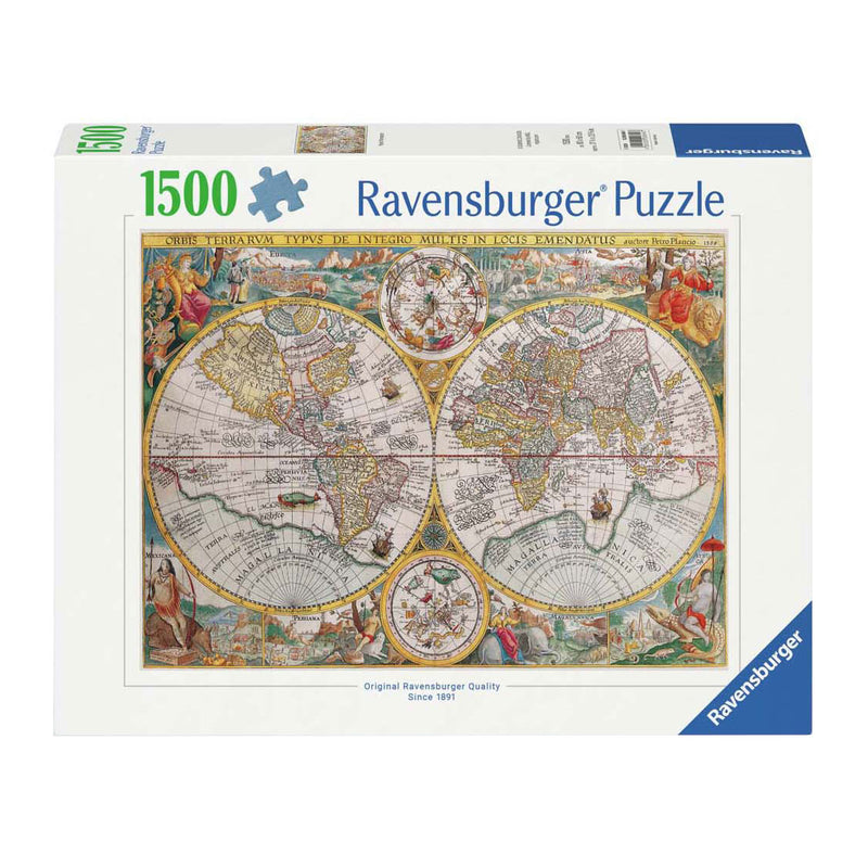 Load image into Gallery viewer, Ravensburger puzzel wereldkaart 1594 - legpuzzel - 1500 stukjes