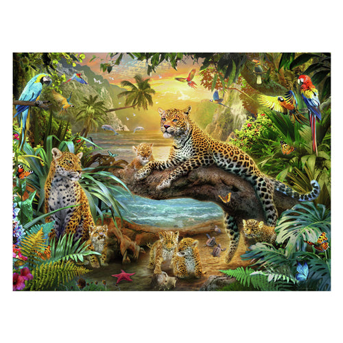 Load image into Gallery viewer, Ravensburger puzzel luipaarden in de jungle - legpuzzel - 1500 stukjes