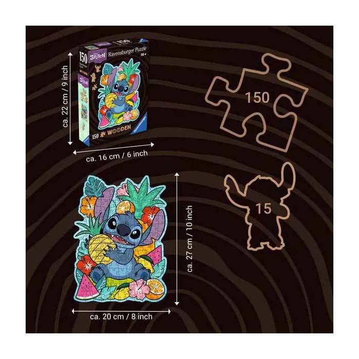 Load image into Gallery viewer, Ravensburger houten puzzel disney stitch - legpuzzel - 150 stukjes