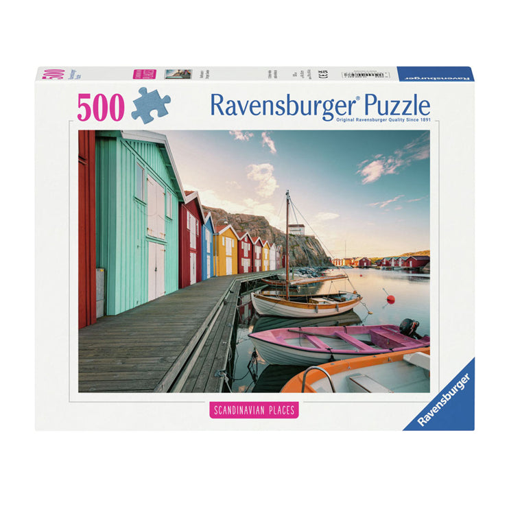 Load image into Gallery viewer, Ravensburger legpuzzel bootshauser in smogen, schweden, 500st.
