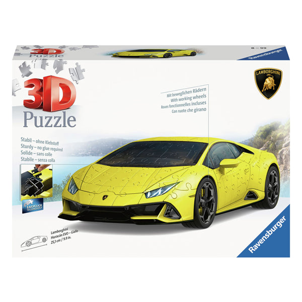 Load image into Gallery viewer, Ravensburger 3d puzzel lamborghini huracan evo giallo, 108st.