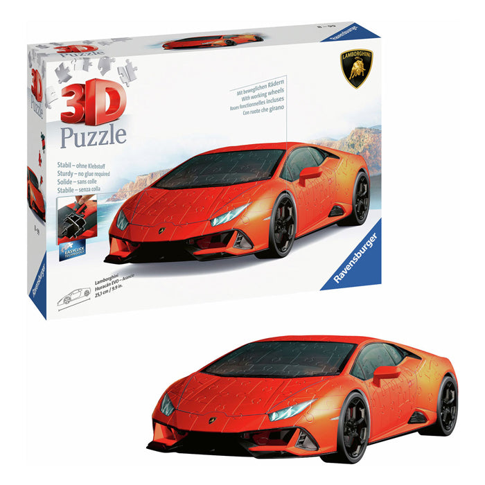 Load image into Gallery viewer, Ravensburger 3d puzzel lamborghini huracan evo arancio, 108st.