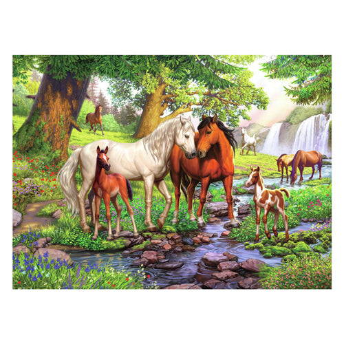 Load image into Gallery viewer, Ravensburger puzzel wilde paarden bij de rivier 300 stukjes
