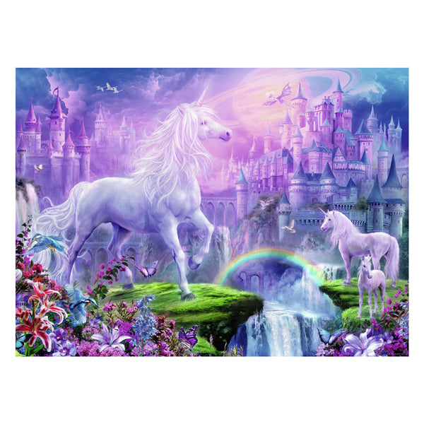Load image into Gallery viewer, Ravensburger puzzel koninkrijk van de eenhoorns (glitter) - legpuzzel - 100 stukjes