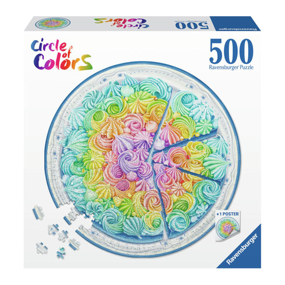 Load image into Gallery viewer, Ravensburger legpuzzel rond rainbow cake, 500st.