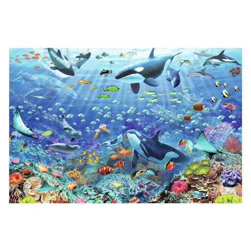Load image into Gallery viewer, Ravensburger legpuzzel kleurrijke onderwaterwereld, 3000st.