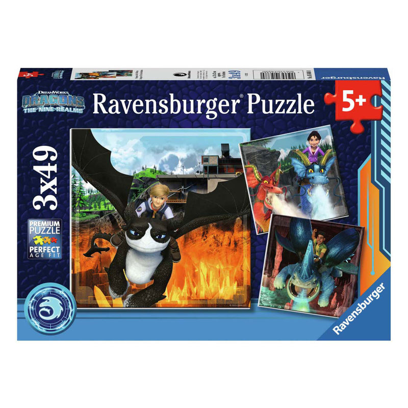 Load image into Gallery viewer, Ravensburger dragons the nine realms legpuzzel, 3x49st.